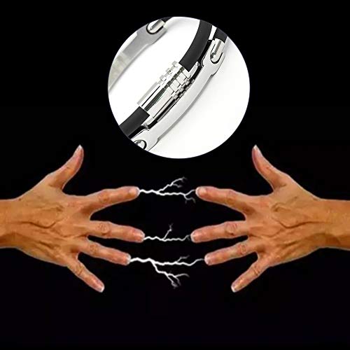 ISAKEN Anion Armband Antistatik Armband für Damen und Herren, Silikon Antistatisches Handgelenksbänder Armbänder, Beseitigt Statische Negative Ionen Wasserdicht Handschlaufe Gesundheitspflege Armband