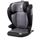 Aya TravelFold i-Size Booster Car Seat | Group 2/3 (100-150cm) | Compact, Foldable & Lightweight Travel Car Seat for Kids (Stone Grey)