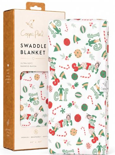 Image of Copper Pearl Swaddle Blankets for Newborns | Soft Stretchy Receiving Blankets for Boys and Girls | Large 46 x 46 Inch Baby Blankets | Lightweight and Breathable Swaddles | Elf
