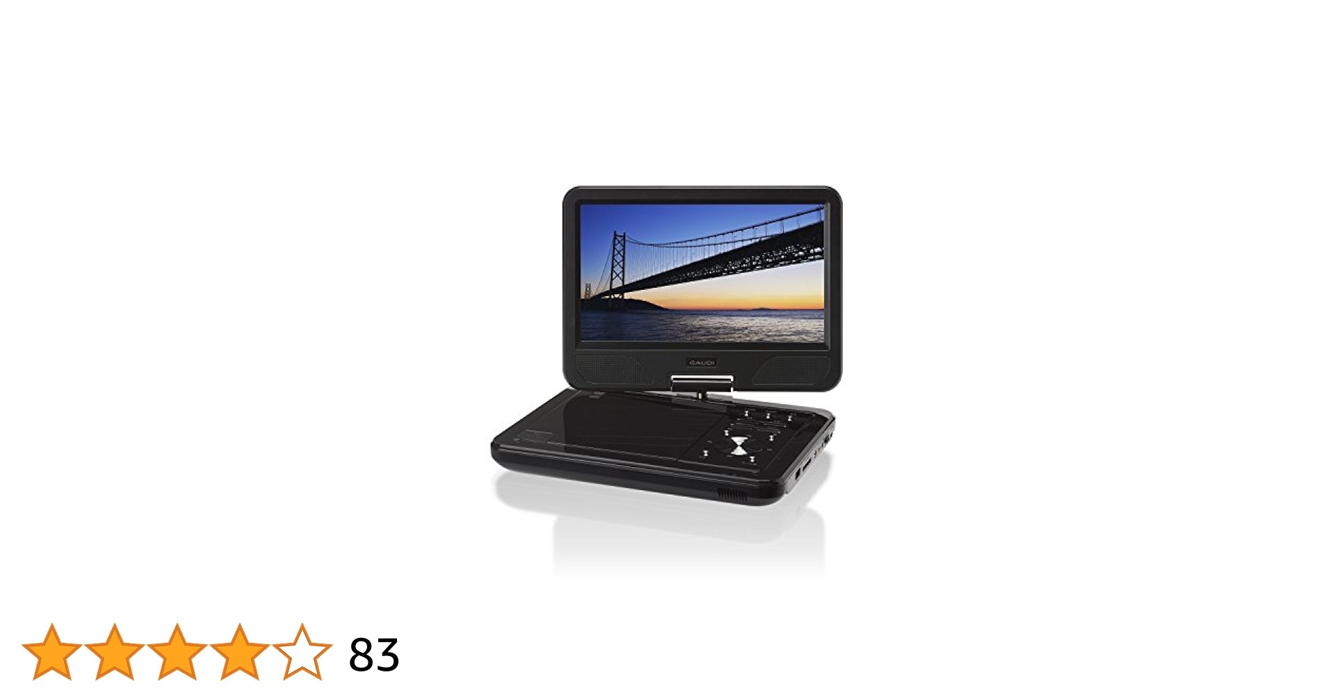 Gaudi ガウディ 10.1 inch ポータブルDVDプレーヤー Amazon | GAUDI 10型ワイド ポータブルDVDプレーヤー GPD10B1BK