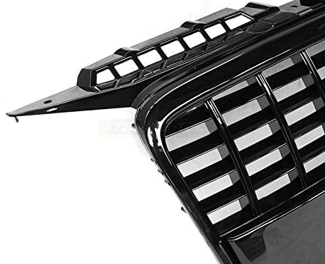 Front Grill Compatible with Audi A3 Sportback 3 Doors 5 Door 2005 2006 2007 2008 RS-63 Front Central Sport Grill Honeycomb Mesh Grille Glossy Black