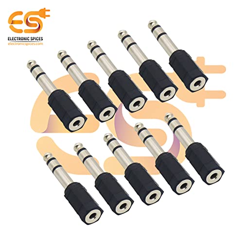 Image of Electronic Spices Mono 6.35mm male to 3.5mm female audio connectors pack of 20pcs