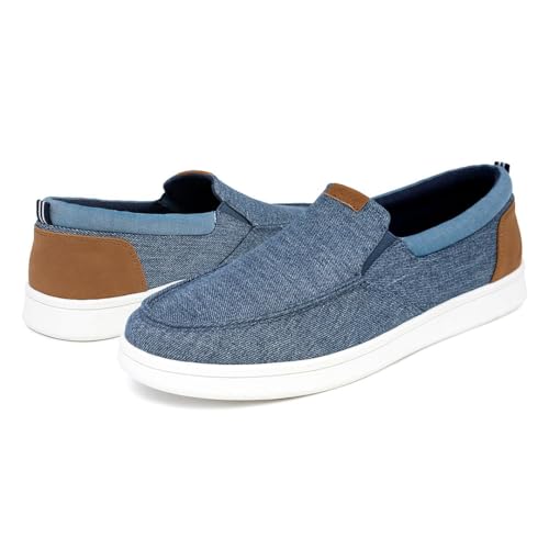 Image of Nautica Men's Slip-On Loafers Casual Moc Toe Sneakers Boat Shoes Slipper for Men - Lightweight & Comfortable - Derwin