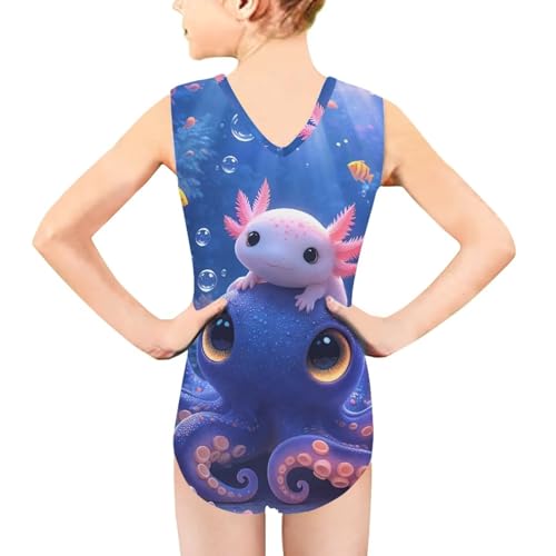 Image of Mumeson Girls One Piece Swimsuits Lightweight V-Neck Swimwear Bathing Suits for Little Girls 3-14 Years