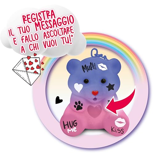 Coccolotti Love and Tell, 1 of 6 Interactive Teddy Bears with Recording Function and Nylon Charm Keychain - Image 2