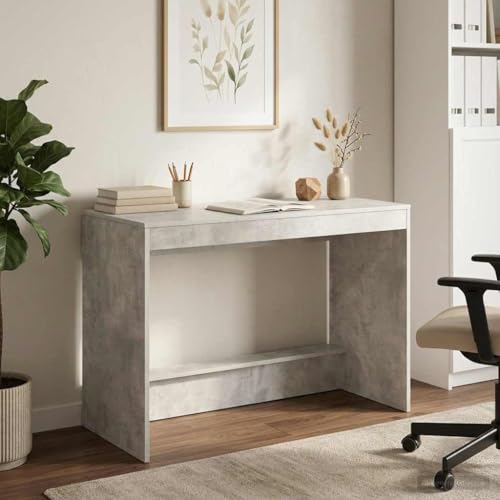Bureau de lit gris béton peu encombrant table informatique ergonomique - 5