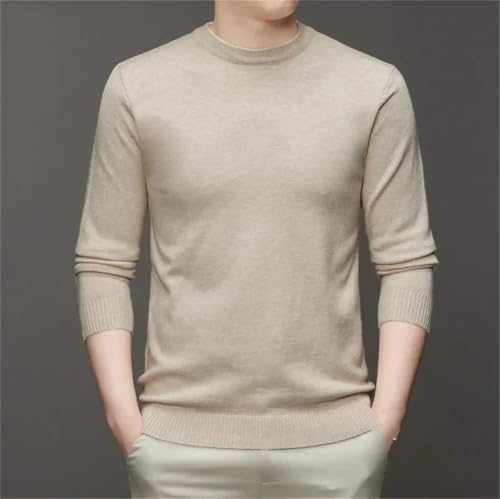 Men’S Round Neck Long Sleeve Solid Color Sweater Soft Warm Comfortable Casual Autumn Winter Pullover2