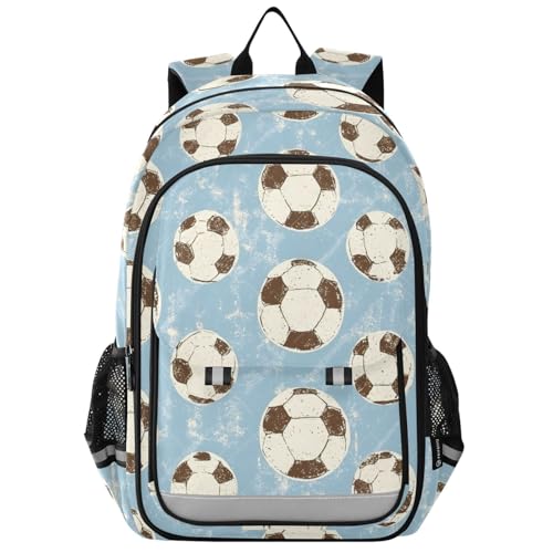 Sac à dos ordinateur enfants football bleu anti mal de dos