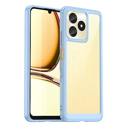 FZZSZS Slim Thin Blue Case for Realme Note 50, Soft Protective Cover with Flexible TPU Protection Bumper Shell for Realme Note 50 (6.74