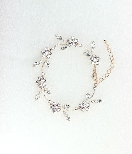 Image of Faship Gorgeous Rhinestone Crystal Floral Necklace Earrings Set