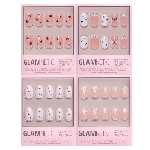 Glamnetic Press-On Nails Bundle - Oval & Squoval | 4