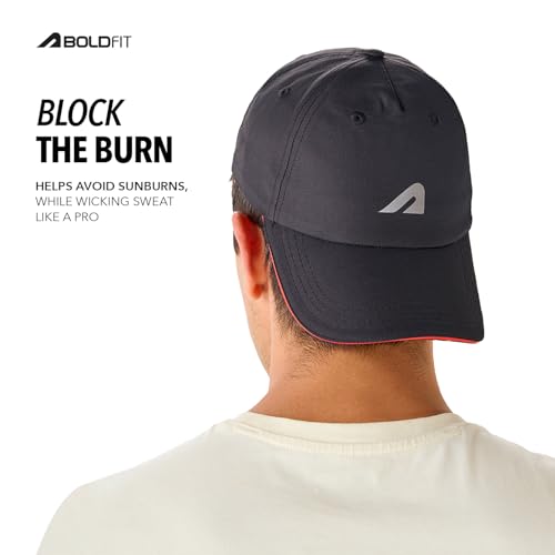 Image of Boldfit Caps for Men Original Caps for Women Lightweight Sports Cap for Sun Protection Breathable Outdoor Hat for Running, Gym, Hiking & Everyday Wear Comfortable Adjustable Cap for All Ages