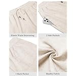 COOFANDY Men's Linen Shorts Casual Summer Beach Shorts Elastic Waist Drawstring Vacation Shorts with Pockets - Image 5