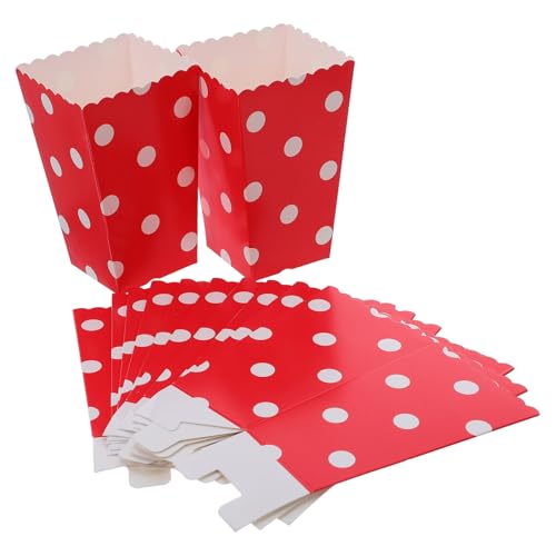 Homoyoyo 6piezas Cajas de Palomitas de Maíz Desechables Recipientes de Papel para Palomitas Cajas Individuales para Películas Fiestas Navidad Halloween