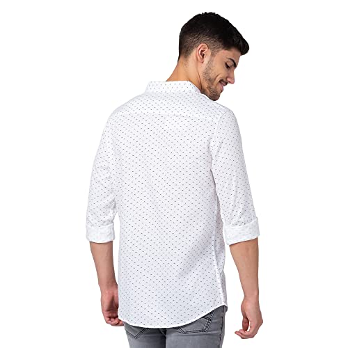 Image of Spykar Men's Slim Fit N /A Full Sleeve Printed Casual Shirts