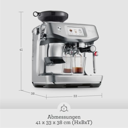 Sage - The Barista Touch Impress - Kaffeemaschine mit automatischer Milchaufschäumung, integriertem Mahlwerk & Cold Brew-Funktion - Intelligente Dosierung, assistiertes Tampern - Schwarzer Trüffel 6