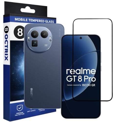 Image of Premium Tempered Glass Screen Protector Compatible for Realme GT 8 Pro 5G with Edge to Edge Coverage - Case Friendly, Anti-Scratch & Bubble-Free Installation Kit (Pack Of 1)