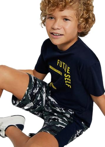 T-shirt enfant bleu graphique surf au design décontracté - 2