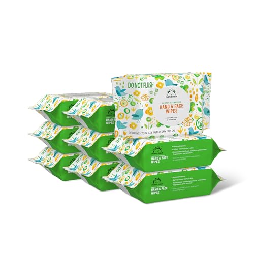 amazon brand - mama bear baby hand amp face wipes unscented 180 count 9 packs of 20