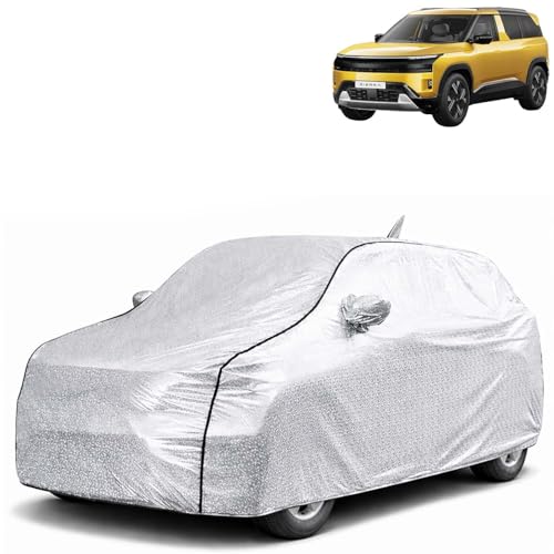 Image of KINGSWAY SilverTech 100% Waterproof Car Cover Only with Tata Sierra (Year 2025 Onwards - All Model) | Mirror and Antenna Pockets | Scratchproof | All Weather Car Body Cover