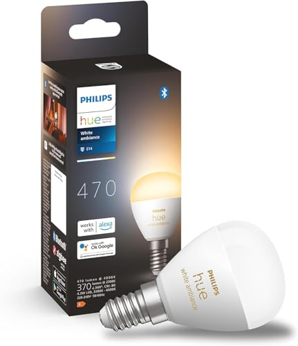 Ampoule LED connectée E14 Philips Hue White ambiance sphérique