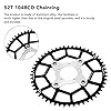 Keenso Chainring Adapter Set, 52T 104BCD Sprocket Spider Adapter Aluminium Alloy High Hardness Drive Chainring for Mid Motor BBS01 BBS02 (Black) #2