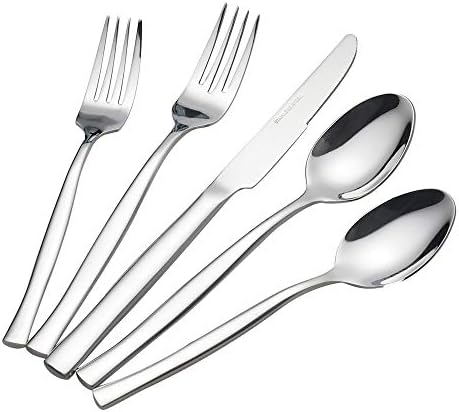 Qskely 40 Pieces Stainless Steel Flatware Cutlery Silverware Set, Service for 8