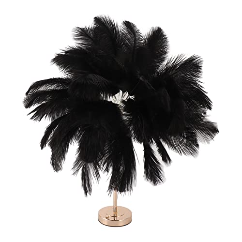 Ostrich, USB C Warm White Light Beside Table Lamp, with Plug in Wire, for Bedroom Nightstand Lamp Desk Night Light (Black)