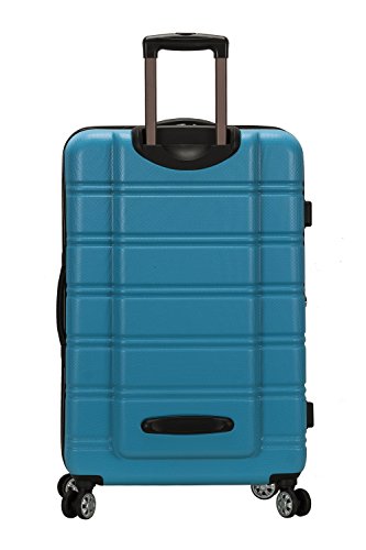Image of Rockland Melbourne Hardside Expandable Spinner Wheel Luggage, Checked Large 28 inch, Turquoise