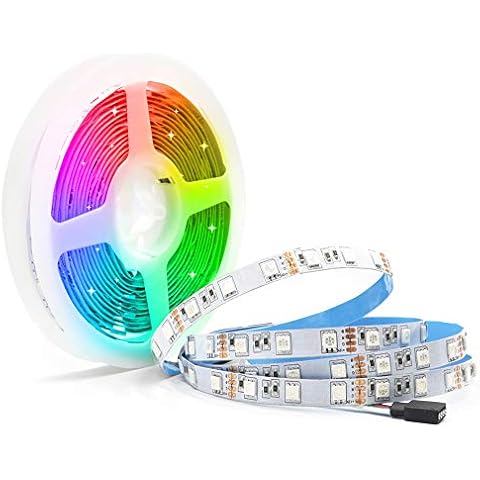 Arotelicht 12V 5M RGB 300 LEDs 5050SMD LED Leiste Strip Stripe Band Streifen Lichtleiste Lichterkette Lichter Cover