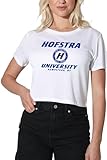 Hofstra University Circle Logo Women's Crop Top T-Shirt, White, Large