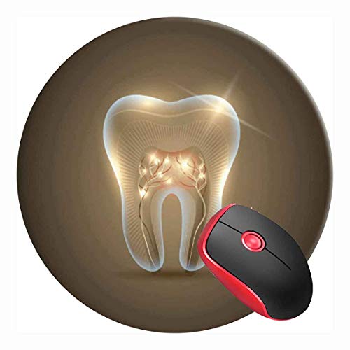 Mouse pad Odontologia dent&aacute;ria para dentistas, mousepad redondo, base de borracha antiderrapante...