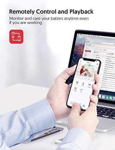 Victure 2pcs 1080P Video Baby Monitor WiFi Camera Home Camera Indoor Pet Security Camera with Night Vision 2-Way Audio Motion Detection for Home/Office/Baby/Nanny/Pet