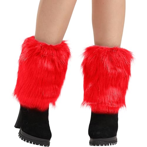 Image of Nanxson Womens Fur Leg Warmer Winter Short Boot Cuffs Covers Sleeves TTW0071