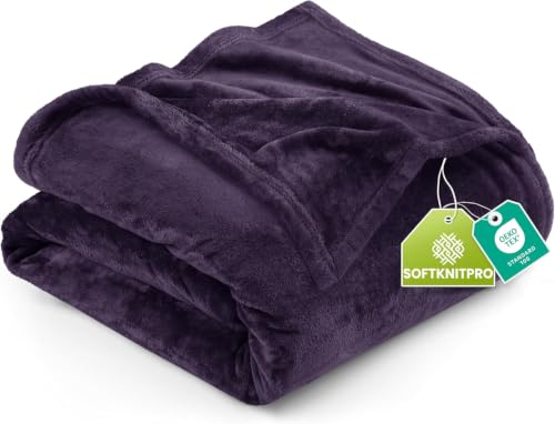 Image of Utopia Bedding Fleece Blanket Full Size Purple 300GSM Luxury Fuzzy Soft Anti-Static Microfiber Bed Blanket (90x84 Inch)