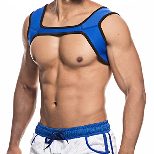 Man Harness Belt Body Chest Elastic Halter Nylon Shoulder Strap Club Wear Costume, Cosplay Costume Halter Belt for Men