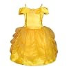 Lito Angels Prinses Belle Schoonheid en het beest Kostuum Verjaardagdfeest Fancy Dress Up Geel Gewaad voor Meisjes Kinderen