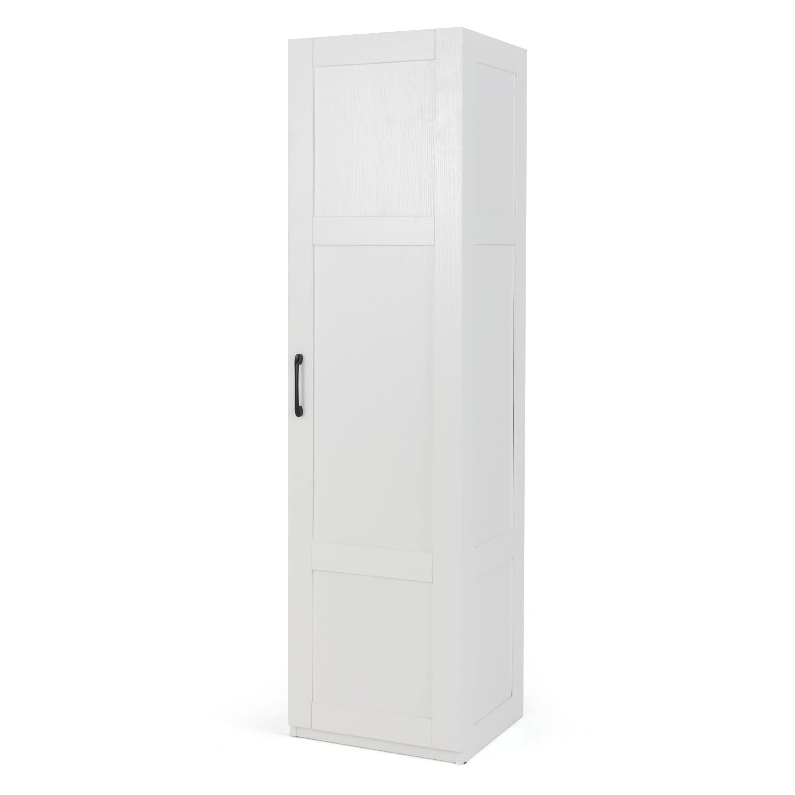 TANGZON Tall Kitchen Cupboard, 4-Tier Tall Storage Cabinet with Door & Anti-tipping Devices, Freestanding Wooden Sideboard Unit for Home Dining Room Living Room