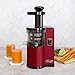 Omega Juicer Cold Press Vertical 43 RPM Slow Masticating Compact Juice Extractor for Fruits and Vegetables Quiet Operation with 3 Stage Auger Automatic Pulp Ejection and No-Drip Tap, 150-Watts, Red