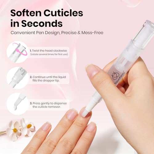 Image of Beetles Manicure Kit for Women with Cuticle Remover, 3 PCS Pink Manicure Set Cuticle Trimmer Dual End Cuticles Pusher Clean Nails Tip Dirt Pusher with Storage Pouch Nail Prep Kit for Gel Nail Polish