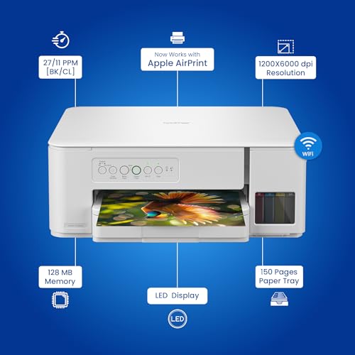 Image of Brother DCP-T436W (New Launch) WiFi Multifunction Print Scan Copy Ink Tank Color Printer Best for Home, 27 /11 PPM BK /CL, Print Upto 7.5 K Pages in Black & 5 K in Color Each for(CMY),Free Installation