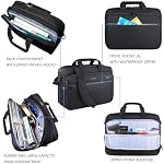 KROSER Laptop Bag Premium Laptop Briefcase Fits Up to 17.3 Inch Laptop Expandable Water-Repellent Shoulder Messenger Bag Computer Bag for Travel/Business/Men/Women-Black