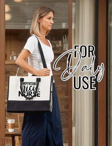 Bolso Tote de Lona InnoBeta con Cierre Superior y Correa miniatura 3