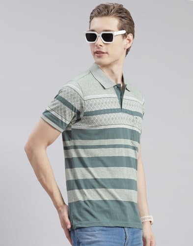 Image of Monte Carlo Striped Men T-Shirt(223060228)