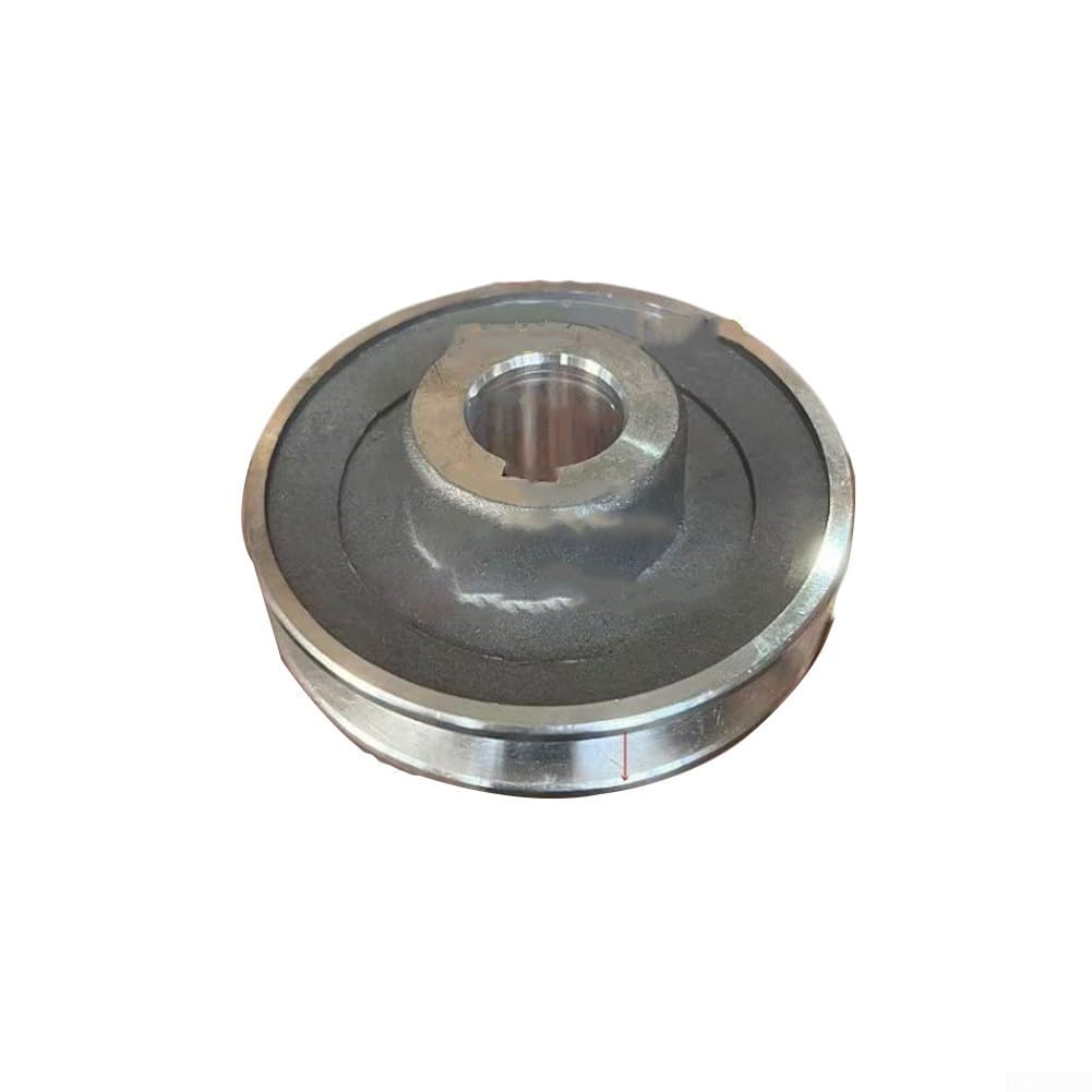 Polea de aluminio de una sola ranura 100 mm tipo A para compresores de aire 19 mm/24 mm diámetro interior 6 mm/8 mm plateado