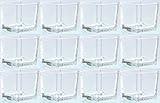 Die Kerzenhalter bestehen aus folgendem Material: Glas, dickwandig, Farbe: klar
