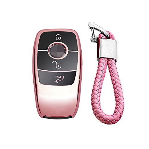 M.JVisun Soft TPU Case Cover Protector Car Remote Key Fob Case For Mercedes-Benz 2019-2022 A Class C Class G Class 2017-2022 E Class 2018-2021 S Class Fob Remote Key