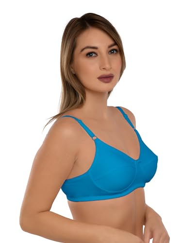 Image of Daisy DEE Women's Cotton Seamed Non-Wired Regular Straps Full Coverage Non-Padded Bra - NSHTL