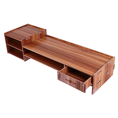 Mini pantalla estante de escritorio de madera con diseño compacto OSALADI 2