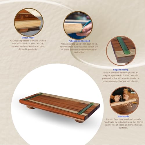 Dg Home & More Teak Wood - Bathroom Tray For Soap And Lotion thumb #4